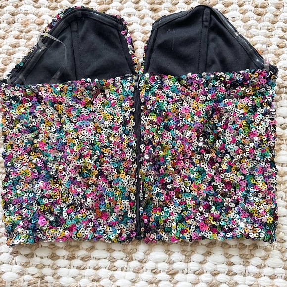 Strapless sequin top - Picture 2 of 2